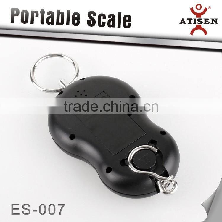 LCD Digital Hanging Luggage Weight Hook Scale Portable 40kg/ 10g Black