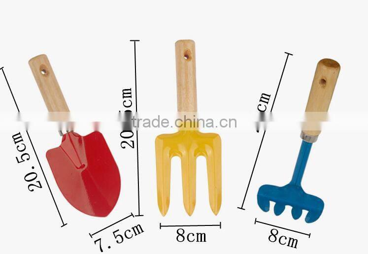 3pcs high quality kids loving plastic cute garden tool for weeded