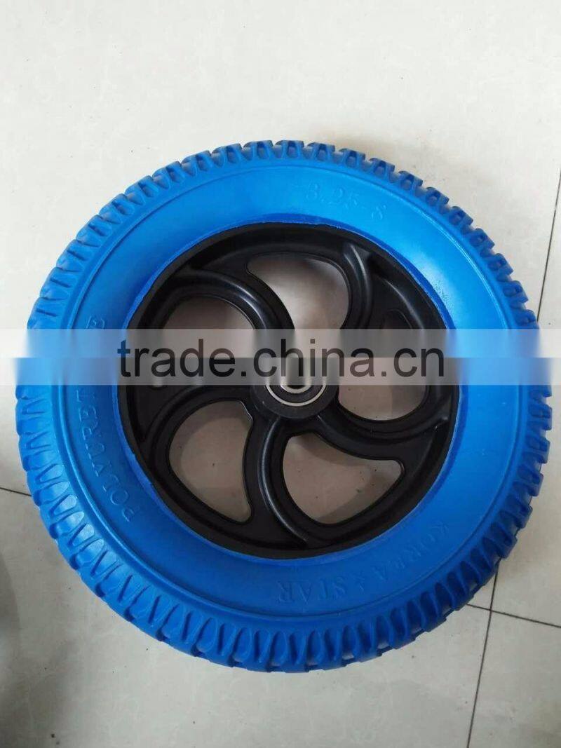 high quality pu wheels/pu Tyre for wheelbarrow 325-8