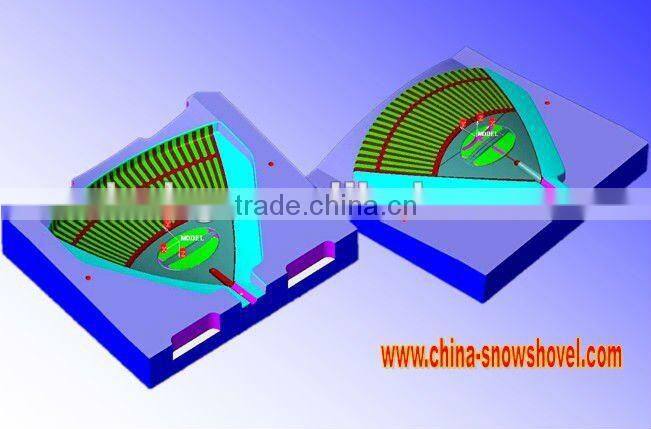 2-in-1 double handle snow shovel with ice scraper (G804-B)