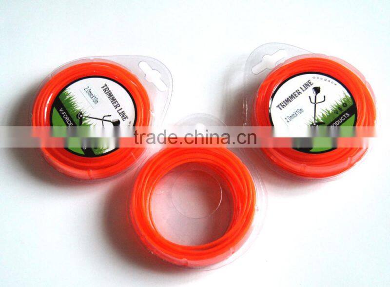 Factory direct sales/2.0X10metre/ brush cutter nylon trimmer line