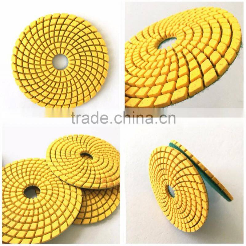 3" 50# diamond polishing pads velcro flexible marble granite concrete stone wet dry grinding floor disc