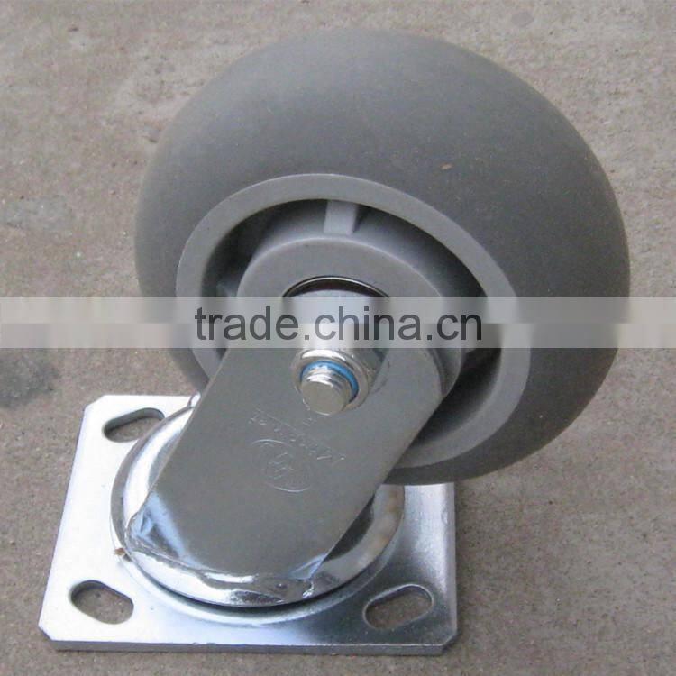 5" small heavy duty TPR swiver castor for bulky goods hand pallet trolley cart