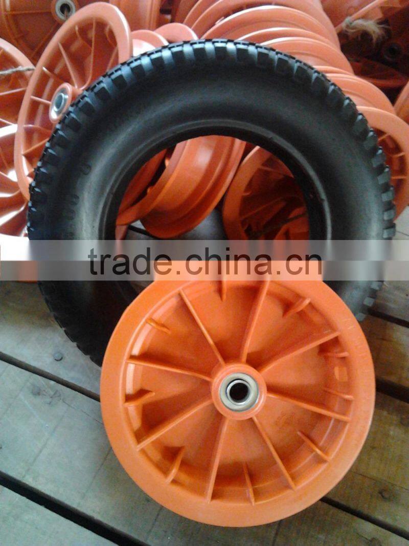 Tubeless PU foam wheel 3.00-8 with plastic wheel