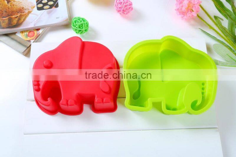 Elephant shape Muffin Sweet Candy Jelly fondant Cake chocolate Mold Silicone tool
