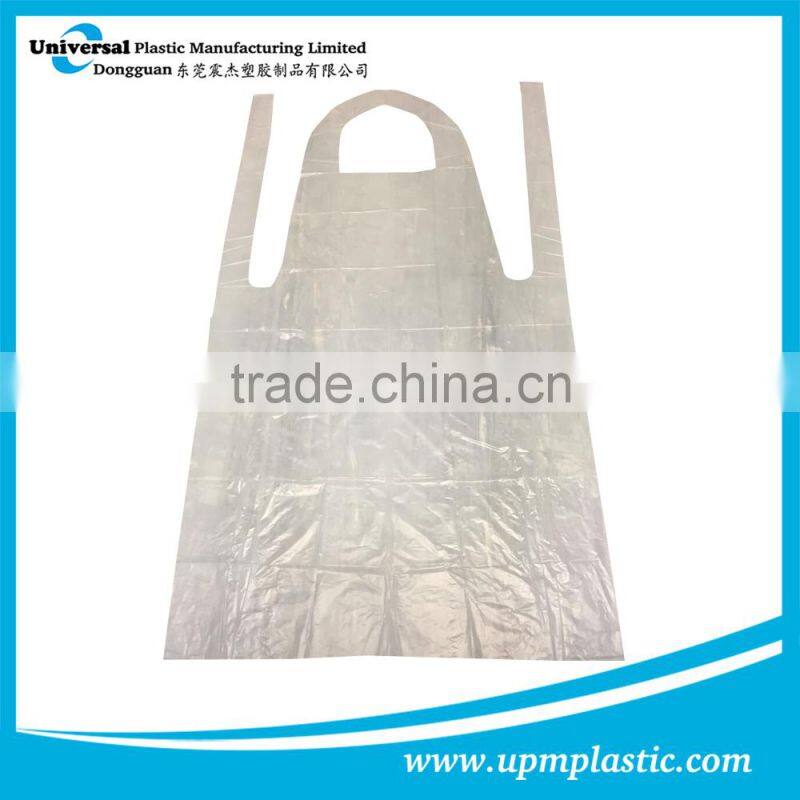 Disposable one time used food processing plastic LDPE aprons
