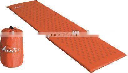 Orange waterproof ground camping inflatable mat