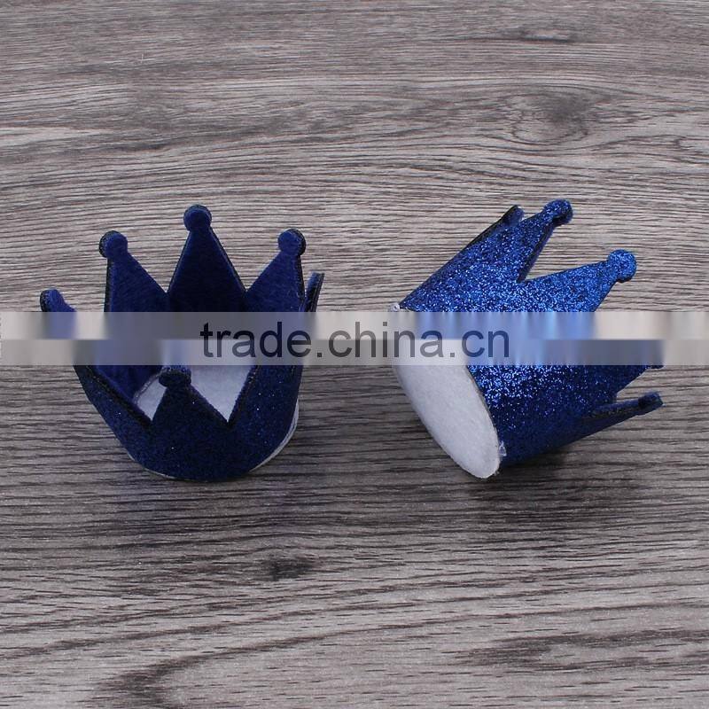 fabric lace flower crown with glitter clip for kids hair accessories