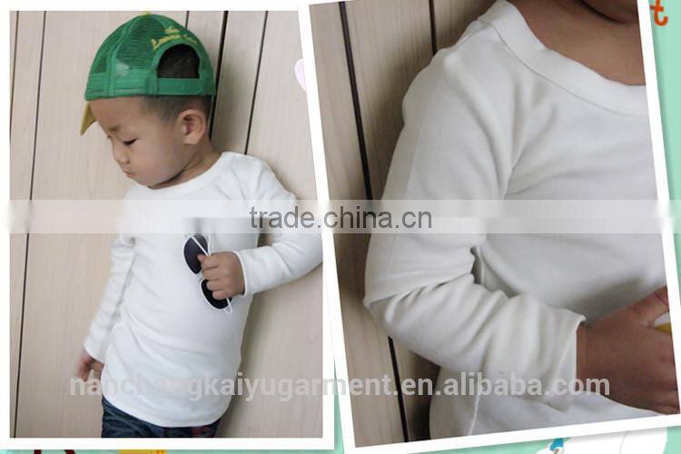 Children's wear children T-shirt Girl White Polo Shirt spring autumn winter money boy baby cotton long sleeved T-shirt