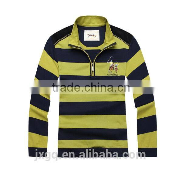 Latest high qualilty 100 cotton long sleeve china factory polo shirt wholesale mens color combination polo shirt