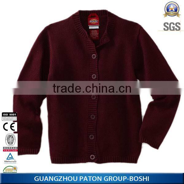 Guangzhou hot sell sweater cardigans 65polyester and 35rayon jumpers