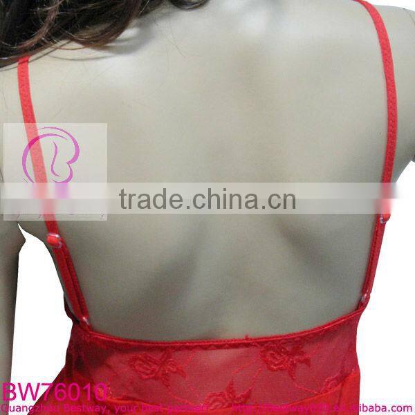 Girl sexy image red lingerie with rhinestone front open sexy lingerie