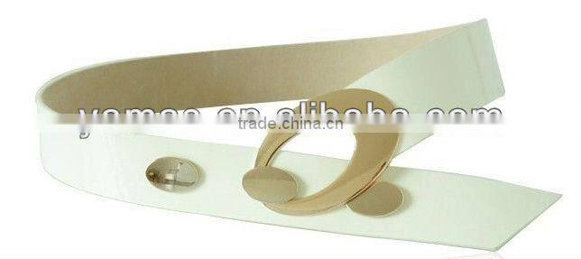 latest fancy lady's shiny pu belt