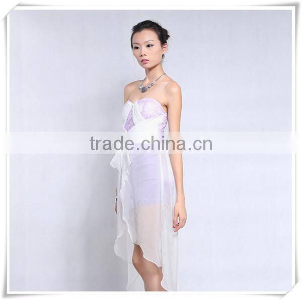 The new 2017 elegant exotic sleeveless long tail evening dress