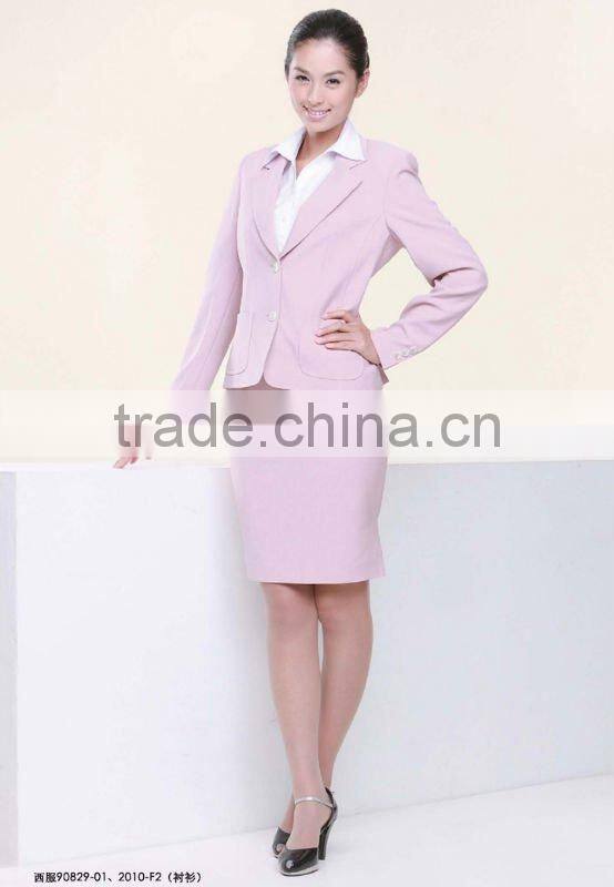 2016 Hot Sale Office Uniform 2 Pieces Ladies Factory Uniforms
