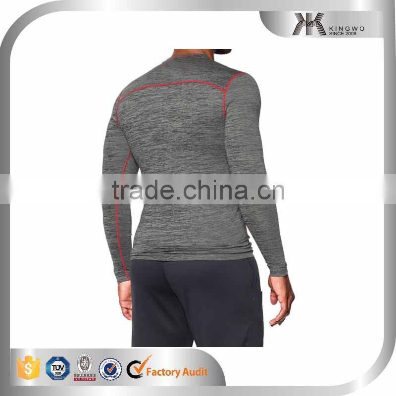high quality dry fit nylon sport shirt fitted sport shirt gym mmucle fit design
