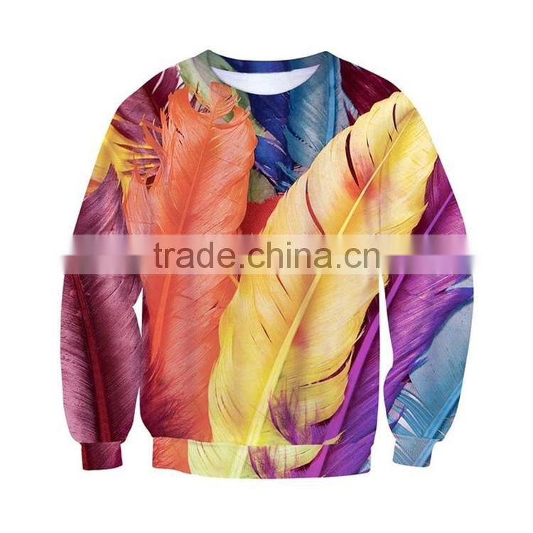 Cheap 100% Polyester Sublimation Wholesale Manufacturer Women Crew Neck Sweatshirt