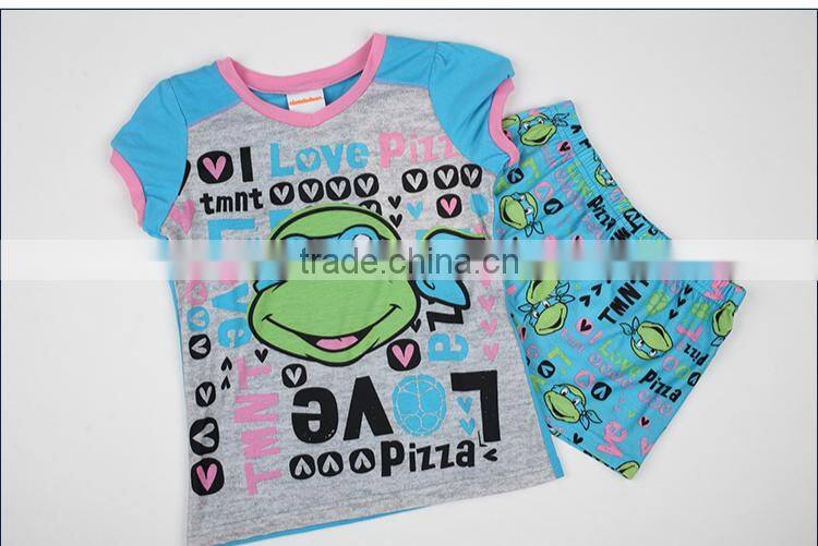 round neck 100 cotton pajamas kids