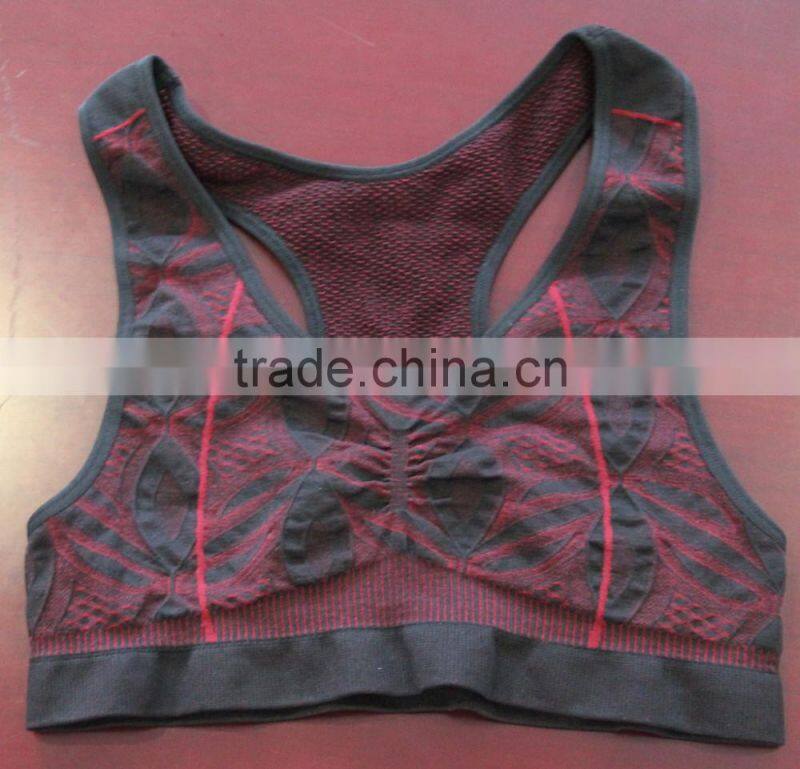 seamless stylish yoga sports girl tube sexy bra
