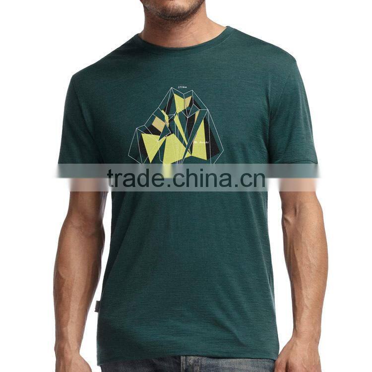 Custom men's t shirt/t-shirt/merino wool tee shirt