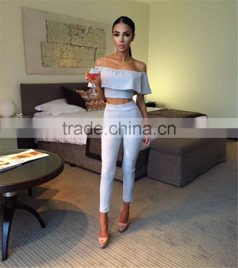 Runwaylover 009 2017 Ladies Summer Fashion Two Piece Suits