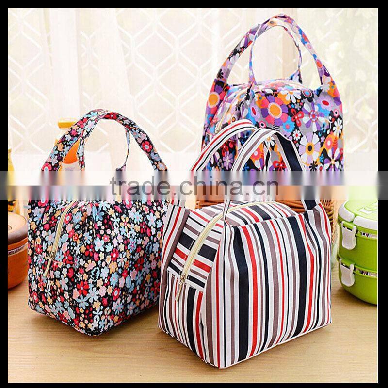 New Design Stripe Thermal Lunch Box Bag