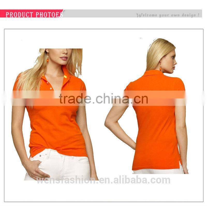 Plain fit mercerized summer cotton girls xx golf shirts