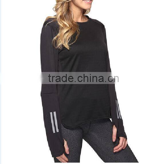 High quality women t-shirt custom t-shirt women t shirt wholesale China O-neck long sleeves t shirt