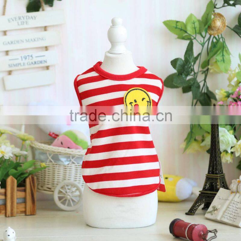 R1939H NEW!New Cute Striped Pet Puppy Dog Cat Apparel Clothes Coat T Shirts
