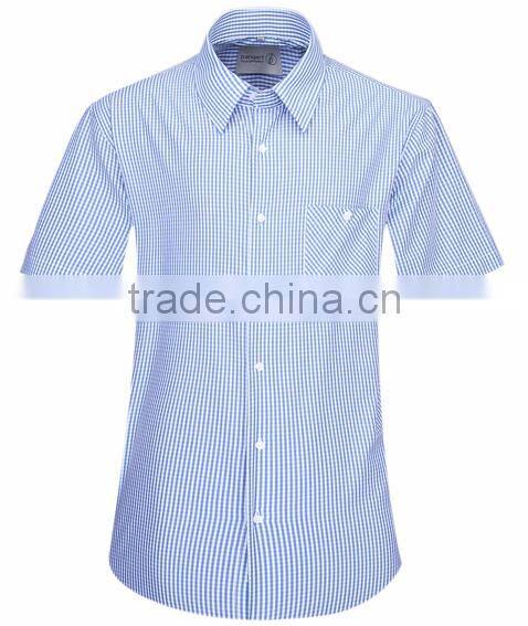 2017 Spring lastest plaid short sleeve shirt