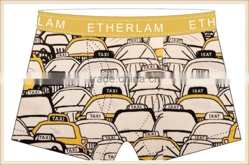 Traffic Lights Taxi Cars Car men's sey mesh boer shorts soft nylon breathable fabric underwear U conve pouch