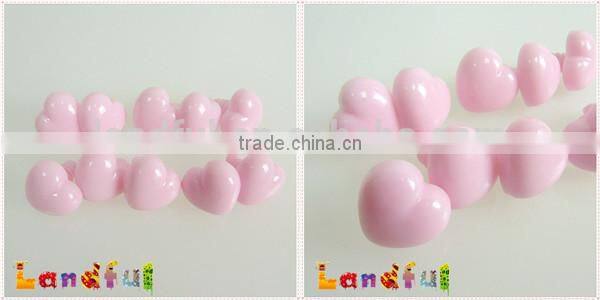 Plastic Heart Safety Nose in Pink for Plush Teddy Bear