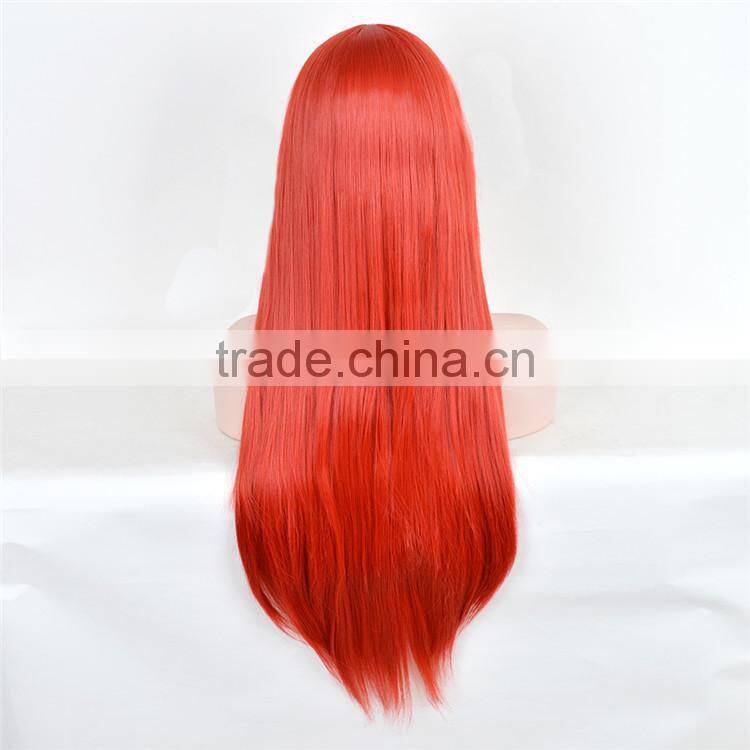 High quality Red long straight wig cosplay wig,long silver cosplay wigs