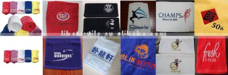 Cheap Promotional advertising custom logo fitness face hand towel