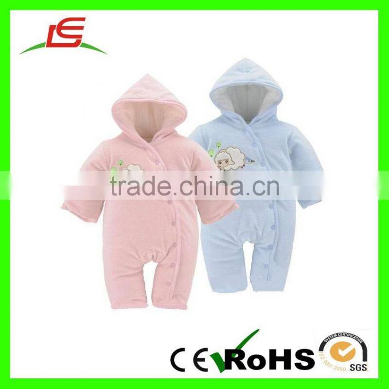 ICTI High quantity 100% croal cute plush baby cloth for baby rompers