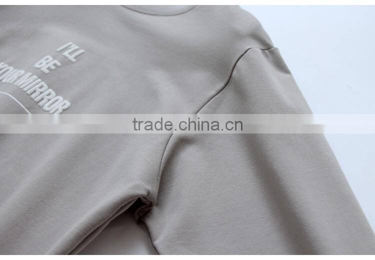 Custom Women Sweatshirts Round Neck Long Sleeve Casual Sweatshirts,Oem Printed Thick Fleece Long Sleeve Sweatshirts for Women