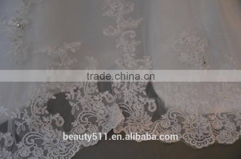 IN STOCK Off-The-Shoulder wedding dress Court train bridal gown SW14