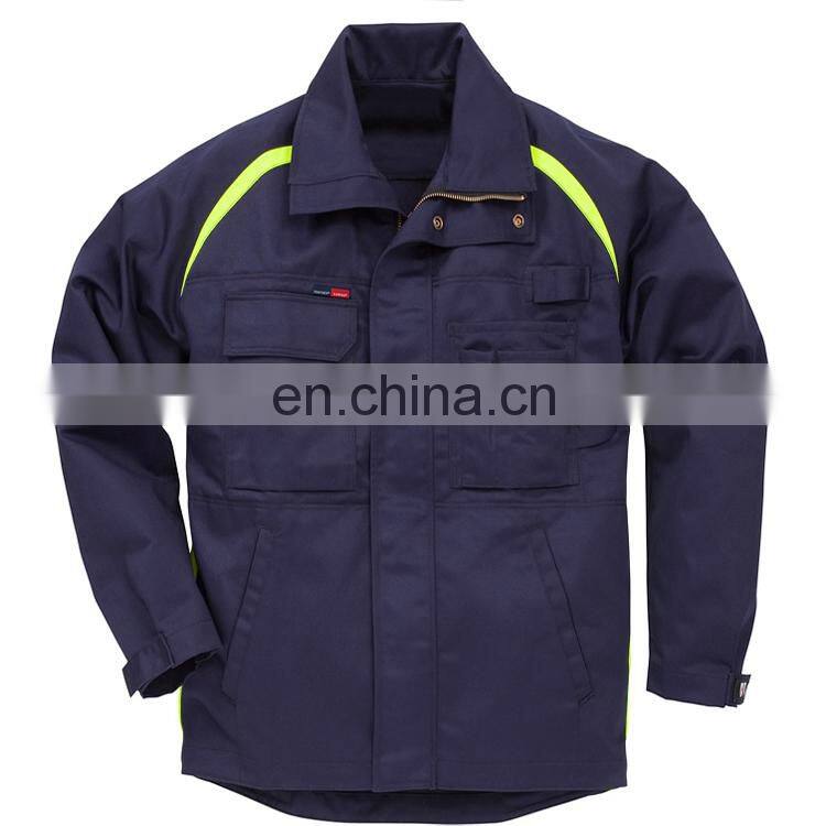 Arc flash protective flame resistant jacket suit in electrical shock proof flame retardant workwear clothing