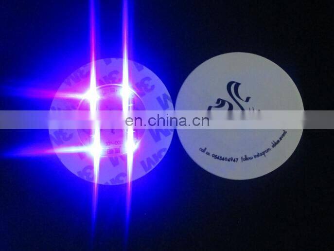 60*3mm good quality led bottle sticker led bottle coaster