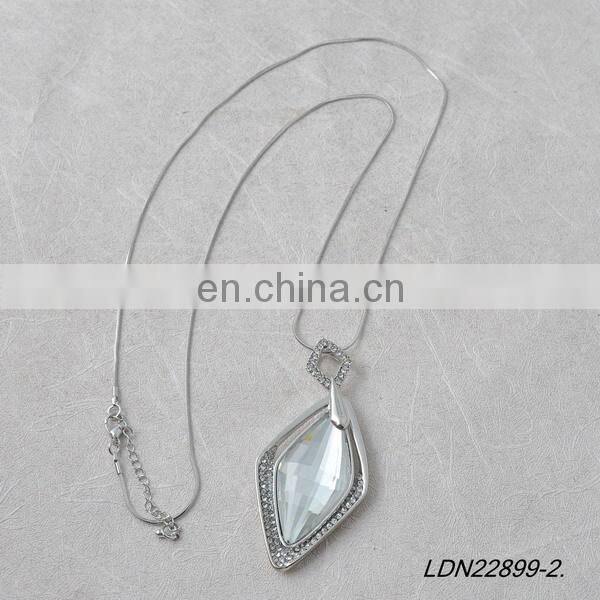 Crystal Drop Pendant Necklace