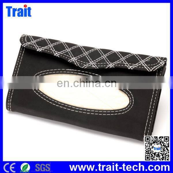Car Sun Visor PU Leather Napkin Box Clip, Car Sun Visor Tissue Box