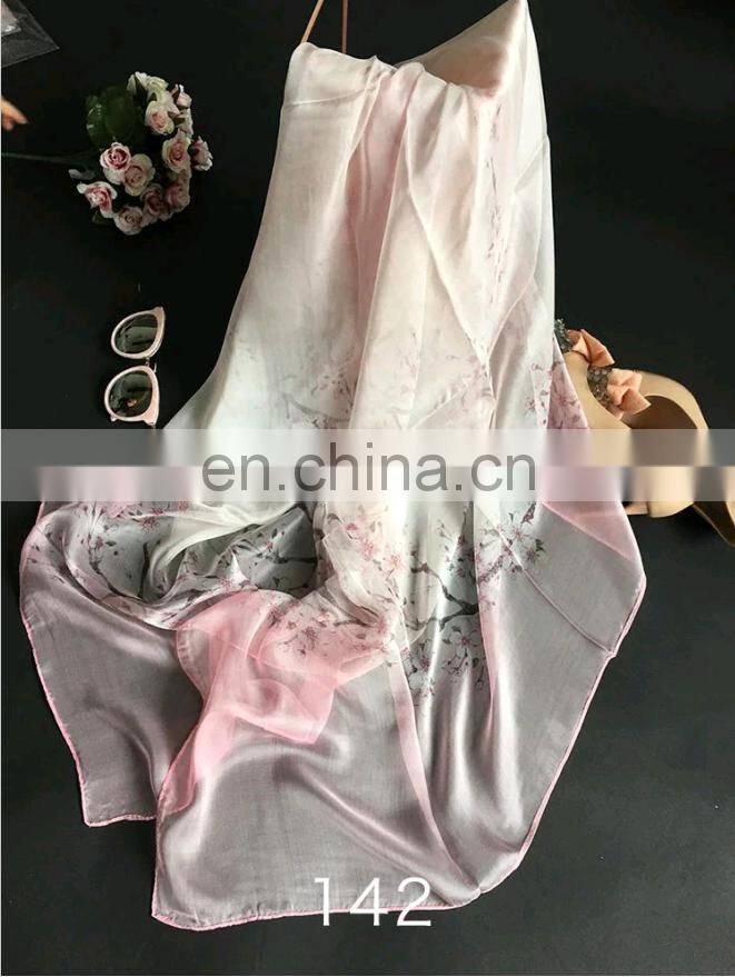 high quality feel soft pure silk scarf chinese scarf