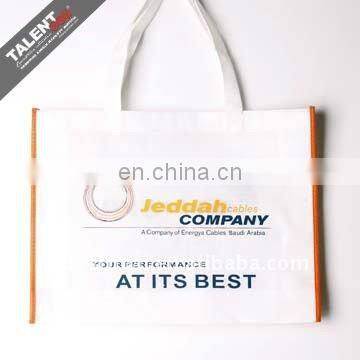 custom private printed brand name logo eco-friendly non woven promotional shopping bag