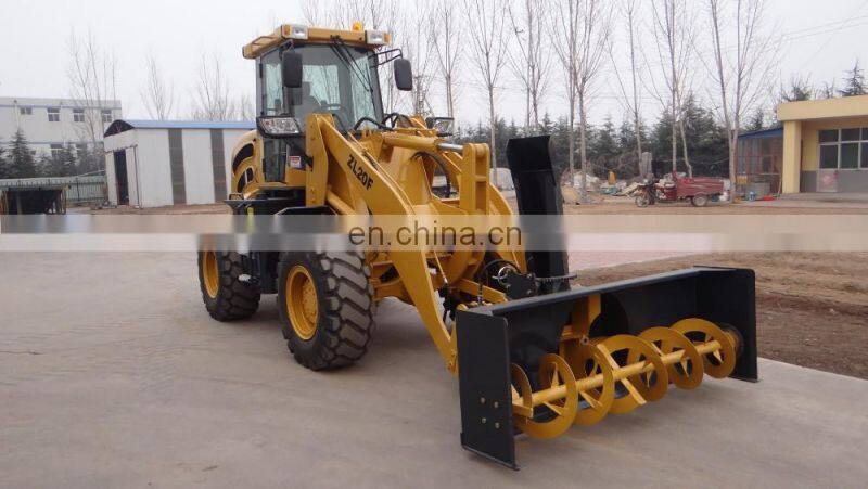 Factory direct supply industrial wheel loader with snow blower