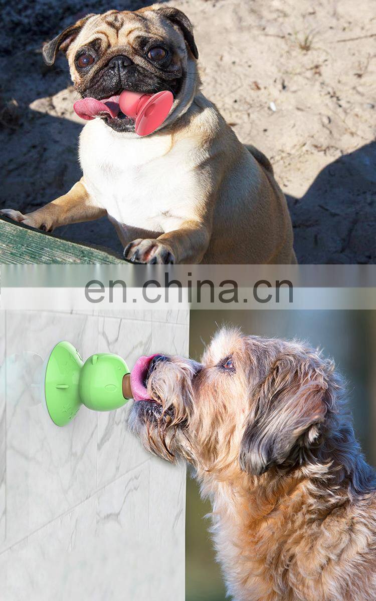 Pet Products Explosion Model Sucker Dog Toy Licking Device Licking Resistant Rubber Plate Molar Cake Puzzle Bite