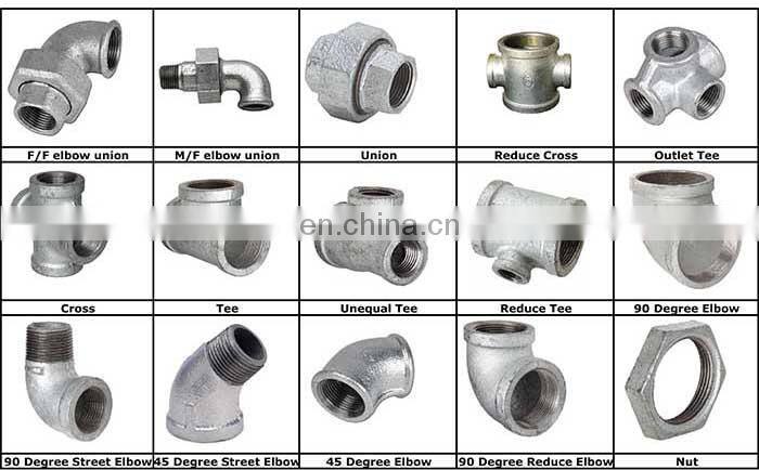 malleable iron pipe gi fitting equal elbow