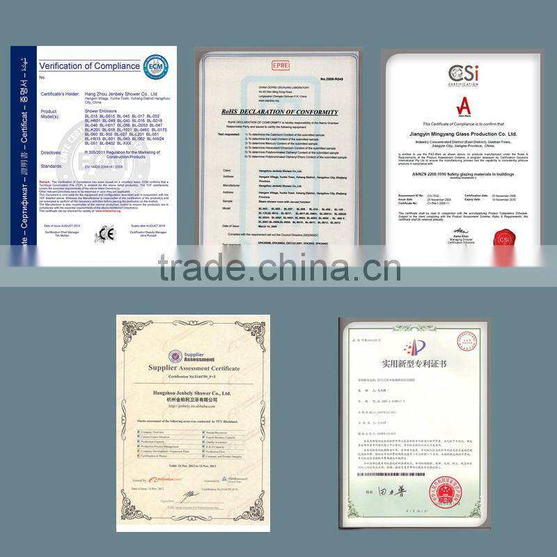 6mm 800x1400mm Long Shower Screen BL-041