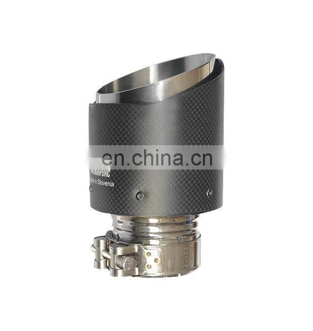 7023A 1 PCS Multi Size Car Exhaust Tips with Glossy Carbon Exhaust Muffler End Pipes