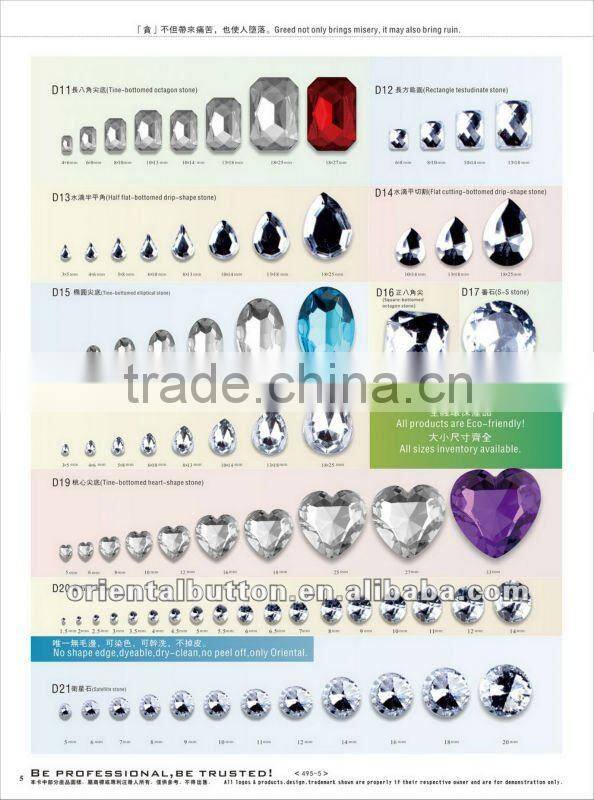 Super Shiny Elliptical Acrylic Sewing Stone