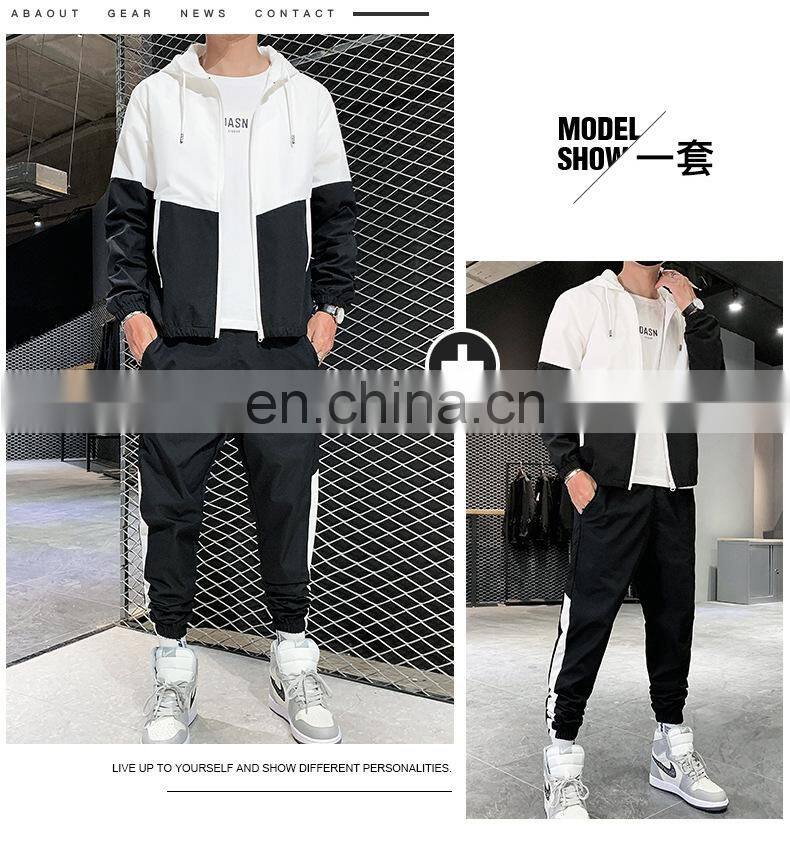 Wholesale 2-pieces men's plus size big and tall sports and leisure sports sets jogging suit custom men's suit